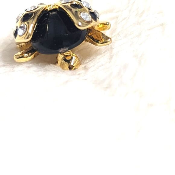 Vintage Petite Rhinestone/Goldtone Ladybug Brooches -Scatter Pins - Picture 3 of 16